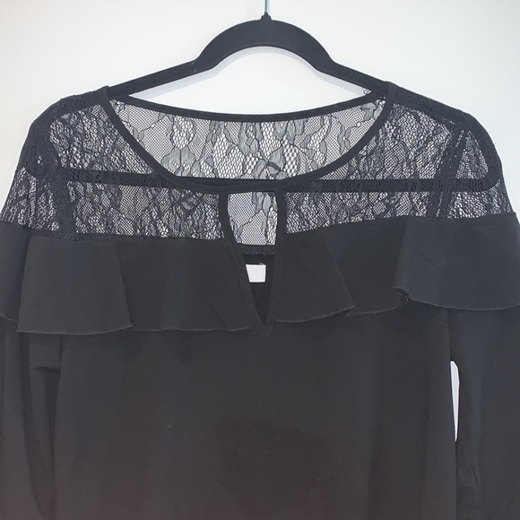 NEW! NSR Long Sleeved layered Black Top - Picture 2 of 8